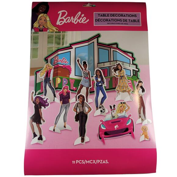Barbie Table Centerpiece Decorations Set Birthday Party Supplies 11 Pc Birthday - Picture 1 of 8